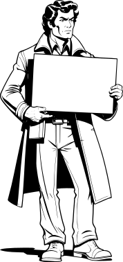 1970s-man-holding-blank-sign