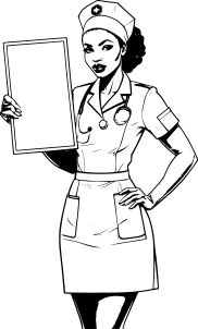 african-nurse-holding-blank-sign