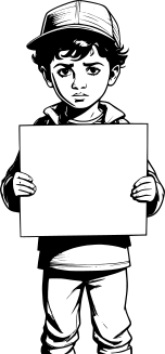 child-holding-blank-sign