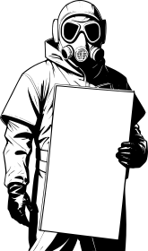 hazmat-suit-man-with-blank-sign