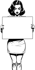 horror-woman-holding-blank-sign