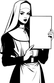 nun-holding-a-blank-sign
