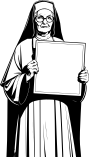 old-nun-holding-blank-sign
