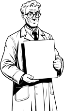 scientist-holding-blank-sign