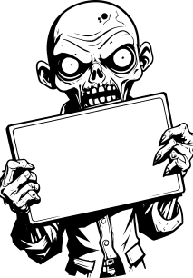 zombie-holding-blank-sign