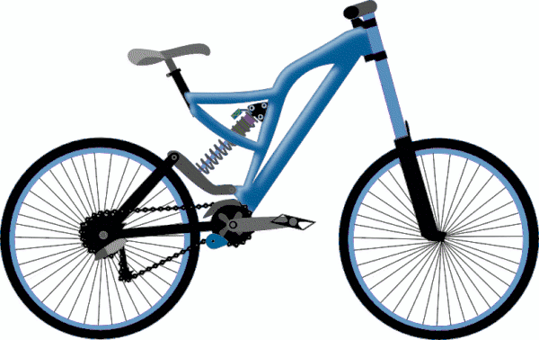 blue bike clipart - photo #12