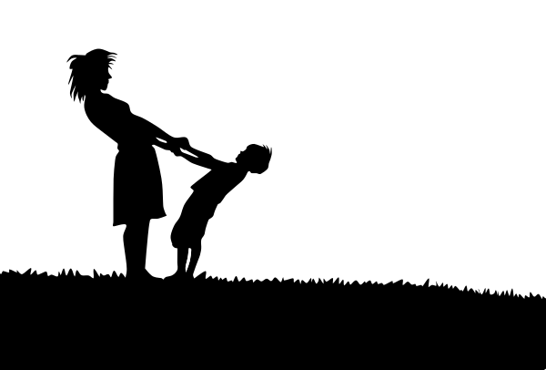Mother-And-Son-Silhouette