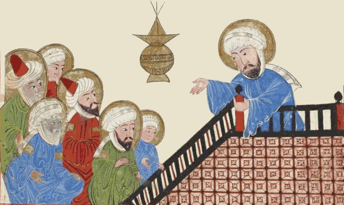 Muhammad preaching his final sermon