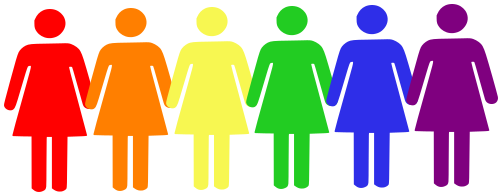 feminism color silhouettes