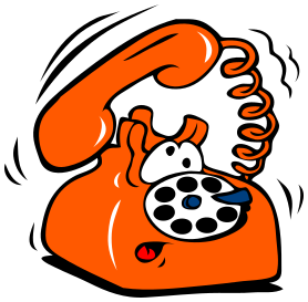 phone ringing surprised orange