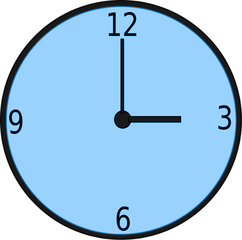 big plain clock blue
