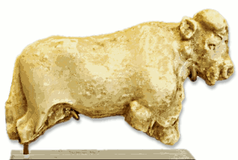 bull fragment from uruk ca 3000 BC