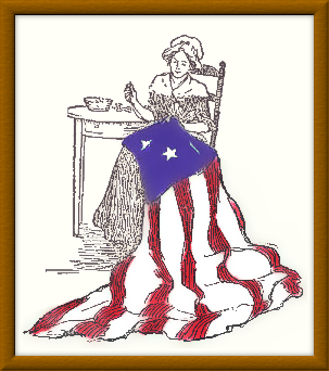Betsy Ross color framed