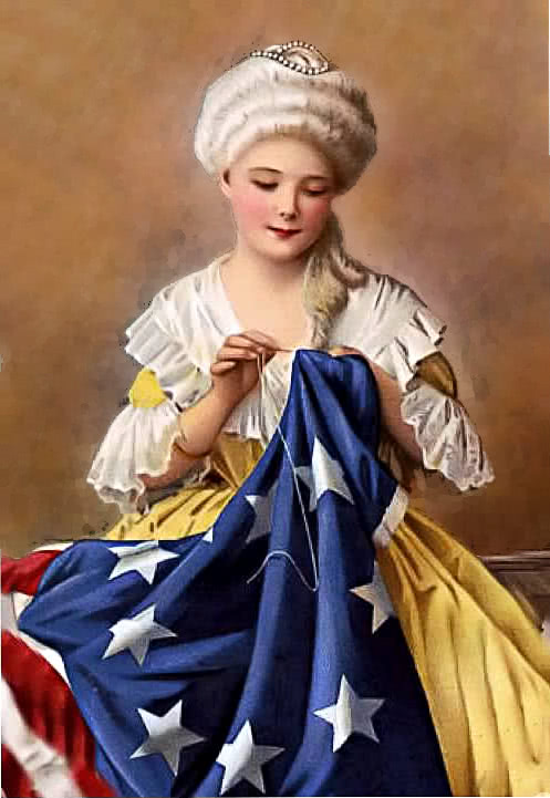 Betsy Ross w flag