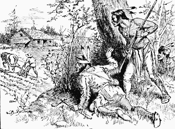 Indians attacking settlers