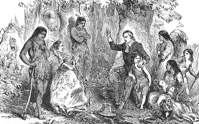 John Elliot preaching to Indians
