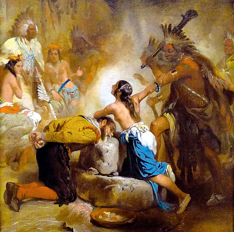 John Smith Saved by Pocahontas