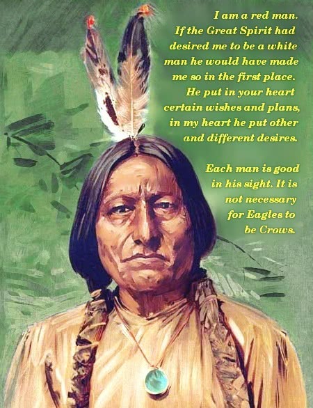 Sitting Bull with message