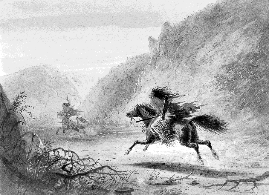 Snake Indian Pursuing Crow horse thief