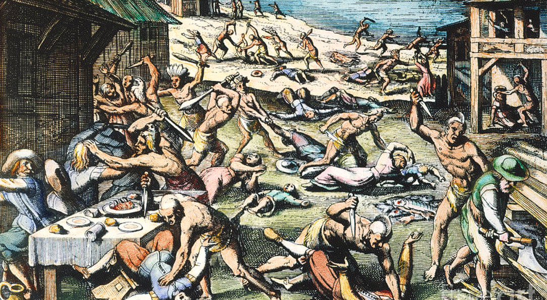 Indians massacre 347 pilgrims Jamestown 1622