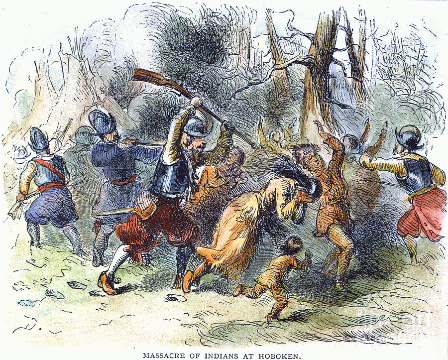 massacre of indians at Hoboken