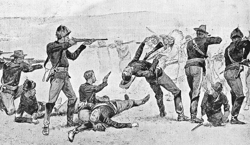 opening of the fight at Wounded Knee