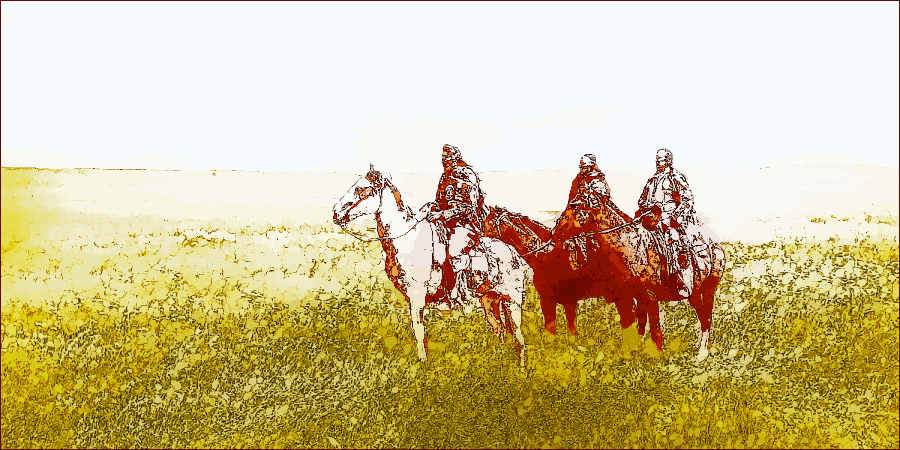 three Piegan Blackfeet chiefs