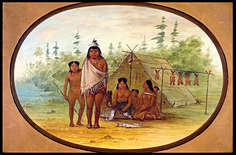 Chinook Chief with His Family