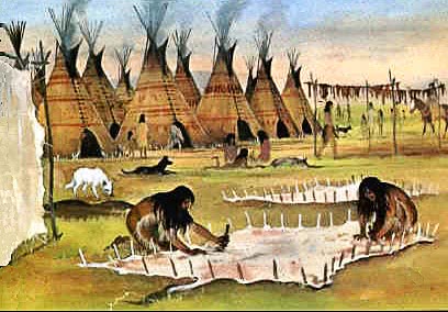 Comanche village Catlin
