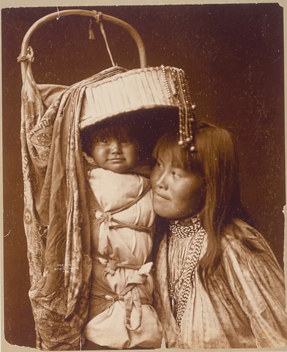 Apache mother and child