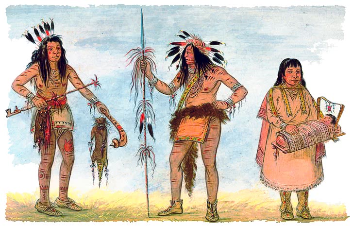 Ojibbeway Warriors and a Woman