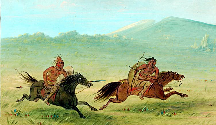Osage Indian Pursuing a Comanchee