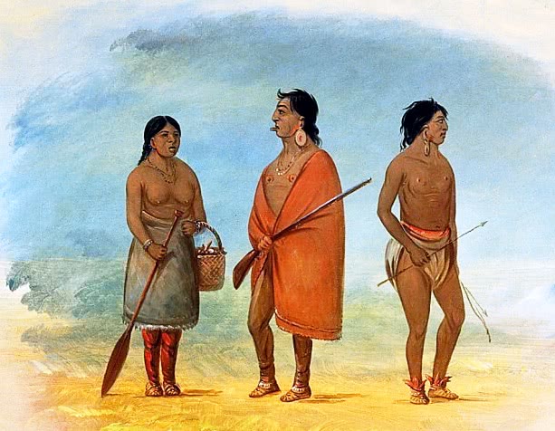 Botocudo Chief His Wife and a Young Man