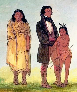 Kaskaskia Chief his Mother and Son