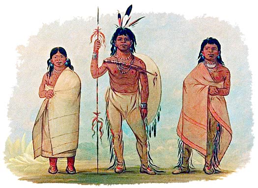 Ottowa Chief His Wife and a Warrior