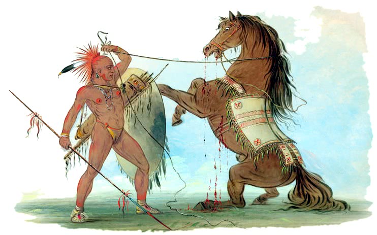 Pawnee Warrior Sacrificing His Favorite Horse