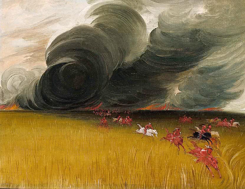 Prairie meadows burning 1832