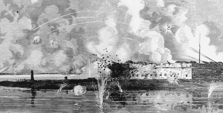 Fort Pulaski Under Fire 1862