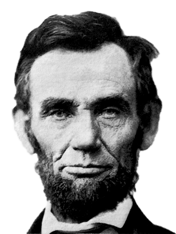 Abraham Lincoln isolated