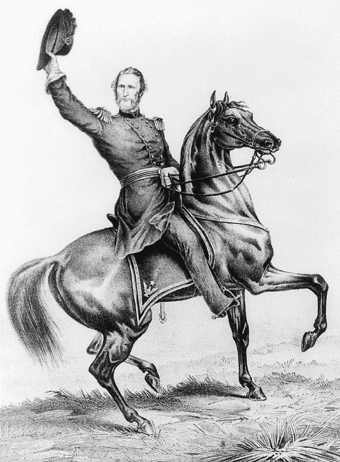 Nathaniel Lyon on horseback
