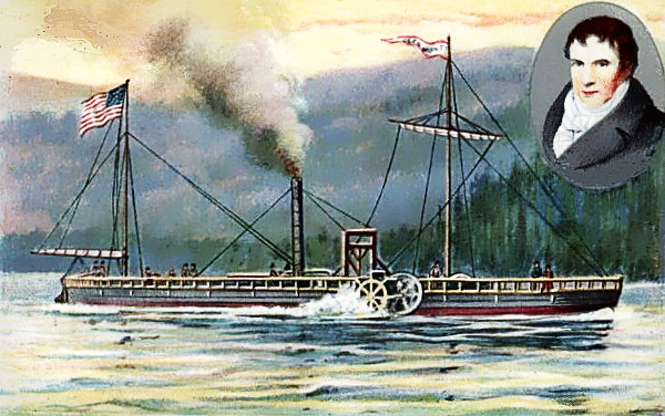 Clermont steamboat by Fulton