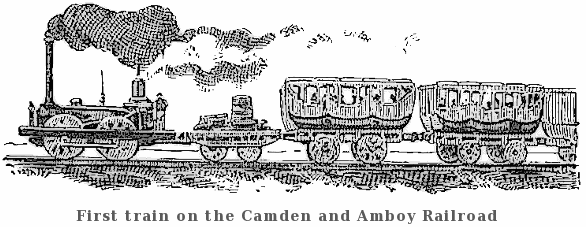first train on the Camden and Amboy Railroad