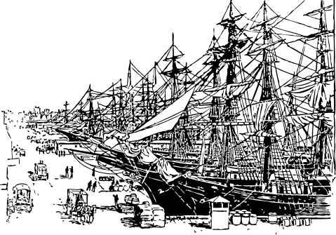 dockside early 1800s