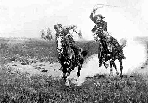 Cowboys Riding