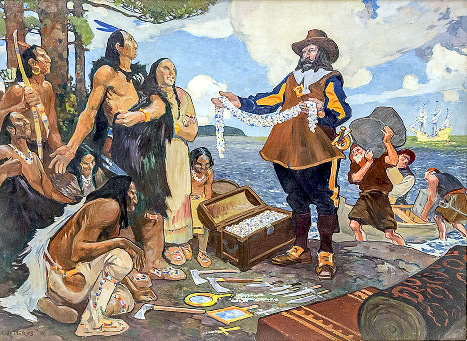 Champlain trading w Indians