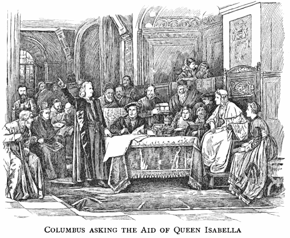 Columbus asking the aid of Queen Isabella