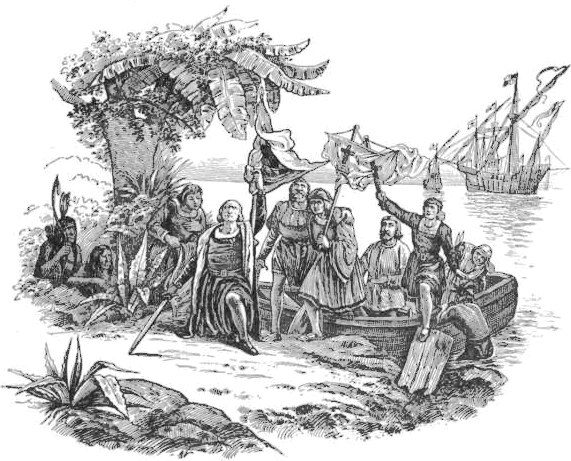 landing of Columbus early morning October 12 1492