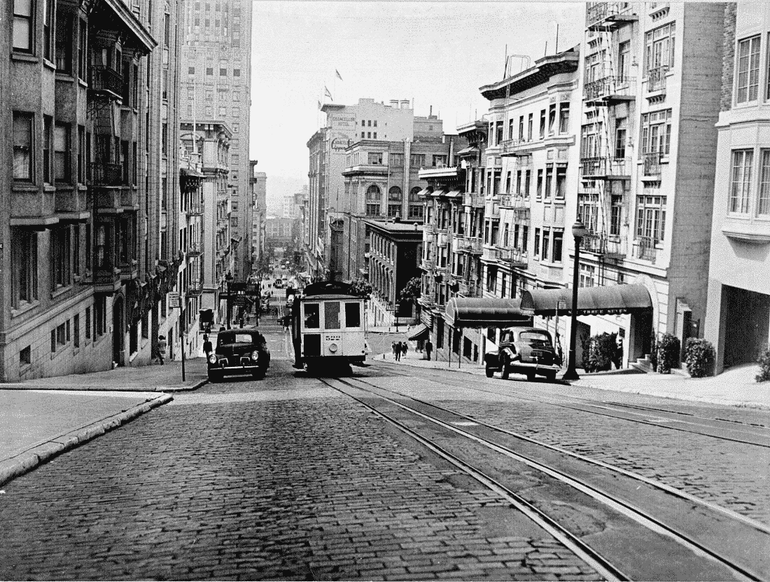 San Francisco cable car 1945