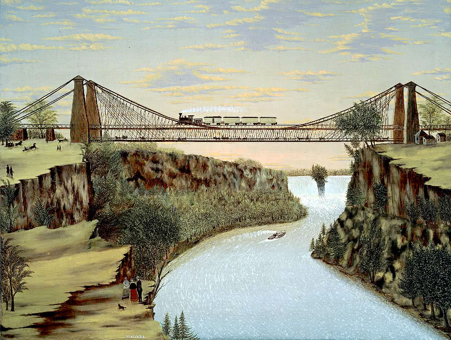 Niagara suspension bridge painting