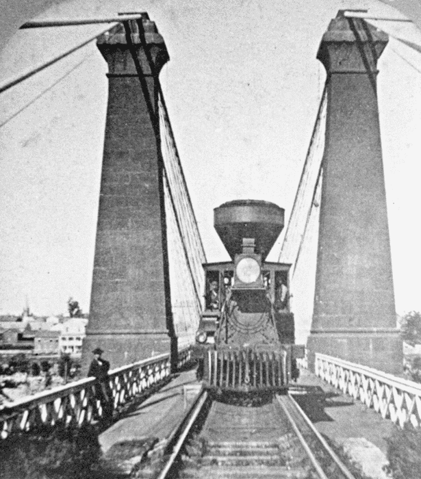 Niagara suspension bridge train